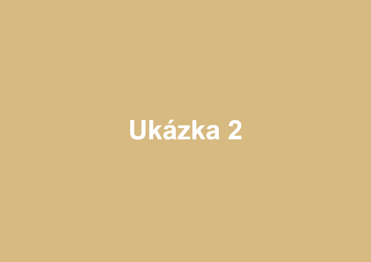 Ukázkový příspěvek 2