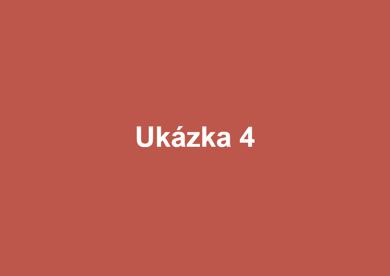 Ukázkový příspěvek 4