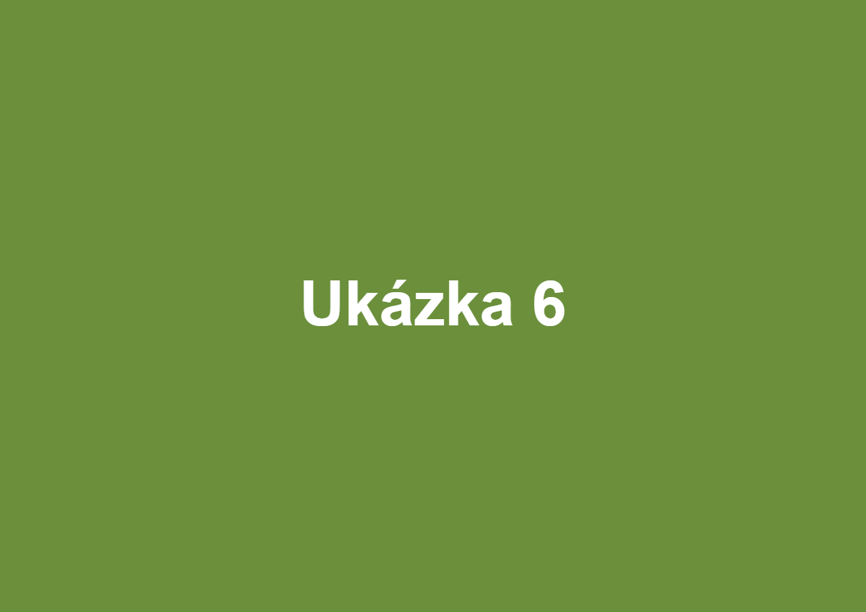 Ukázkový příspěvek 6